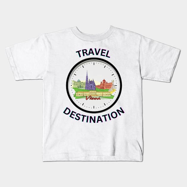 Travel to Vienna Kids T-Shirt by Voxen X